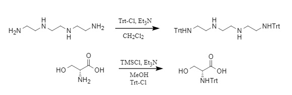 Ejemplo de introducción de tritilo